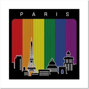 Paris LGBT Flag Posters and Art